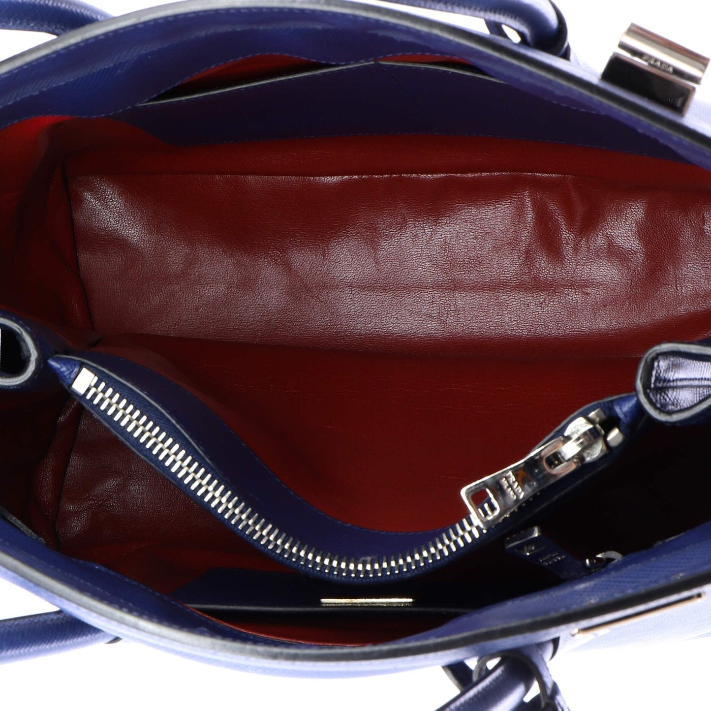 Prada Turnlock Cuir Twin Tote Saffiano Leather Medium