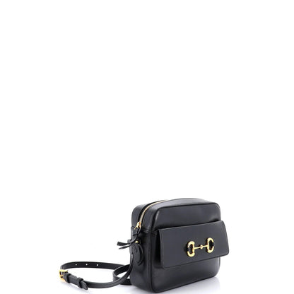 Gucci Horsebit 1955 Flap Pocket Camera Bag Leather Small