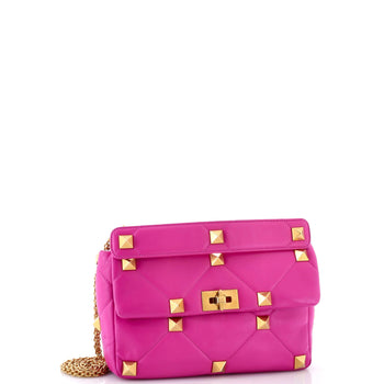 Valentino Garavani Roman Stud Flap Bag Quilted Leather Large