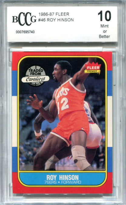 Roy Hinson 1986-87 Fleer Premier #46 Bccg Mint 10