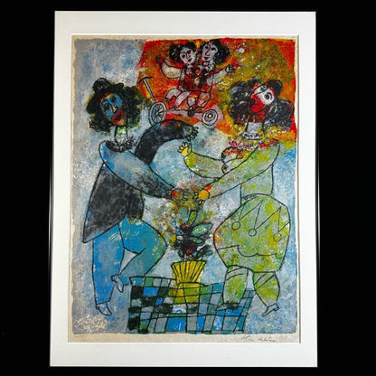 Theo Tobiasse Lithograph Print Israel Signed Edition Authentic Framed