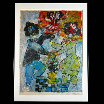 Theo Tobiasse Lithograph Print Israel Signed Edition Authentic Framed