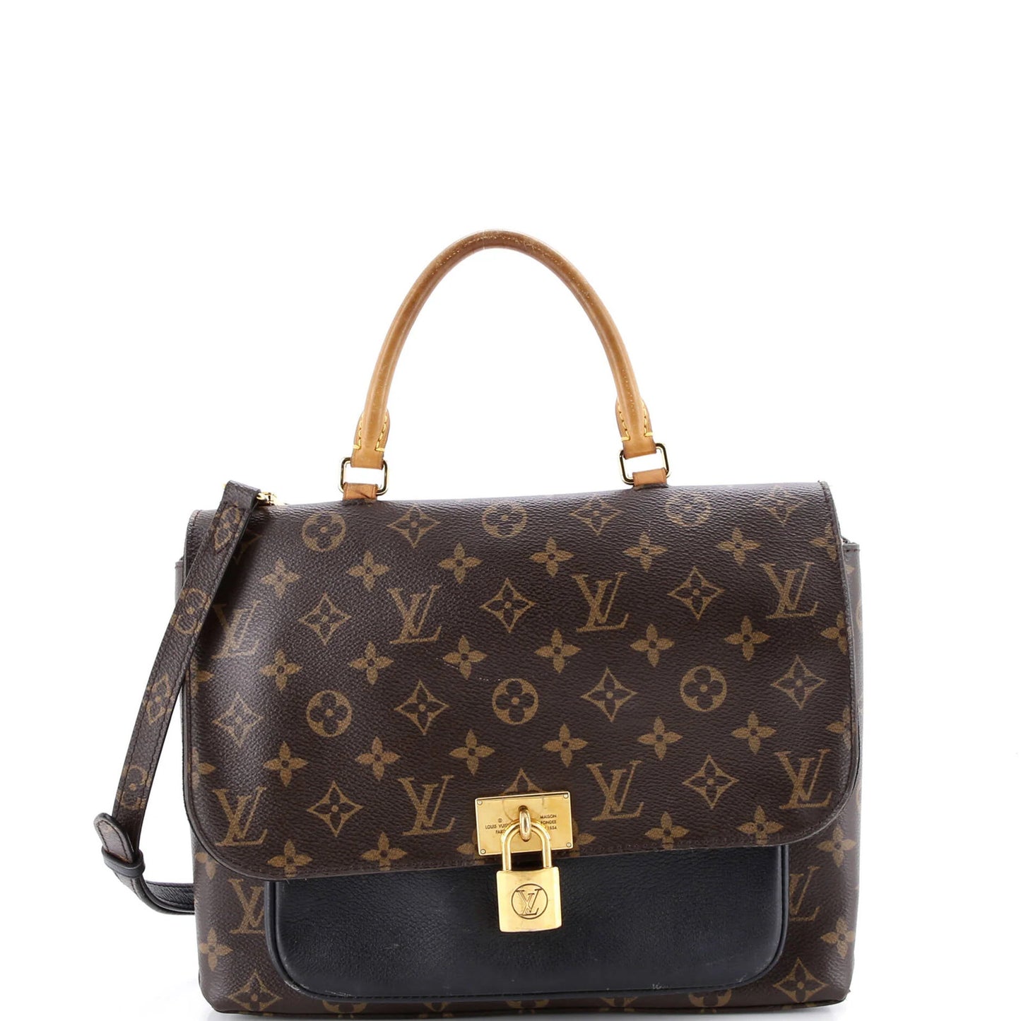 Louis Vuitton Marignan Handbag Monogram Canvas With Leather