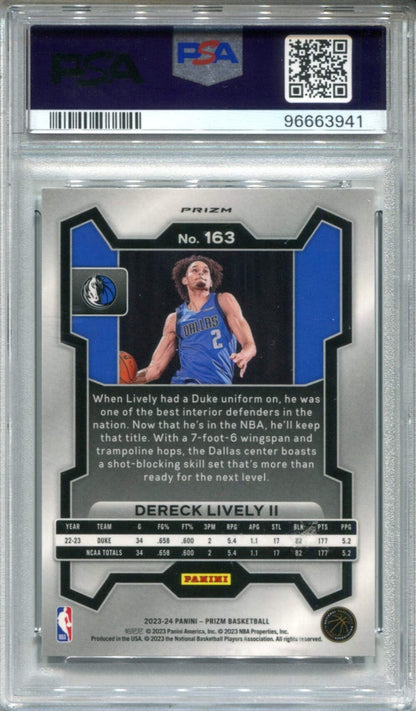 Dereck Lively Ii 2023-24 Panini Prizm Hyper Prizm #163 Psa 9 Card