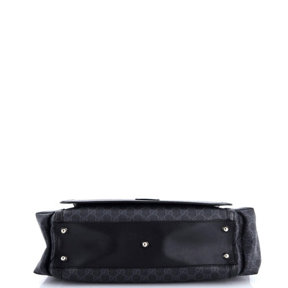 Gucci Web Strap Diaper Bag Gg Coated Canvas Small