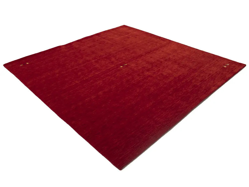 Cherry Red Gabbeh Modern Rug Tribal Square