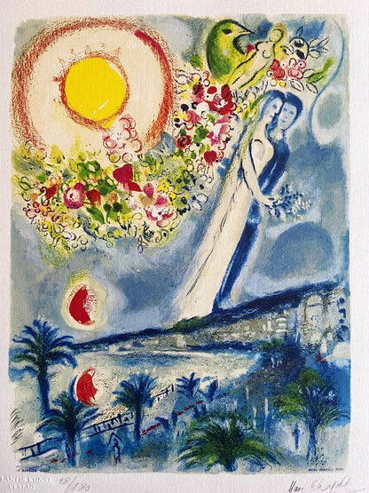 Marc Chagall Lithograph Coa Original Hand-Signed Hand-Numbered Collection Stamp