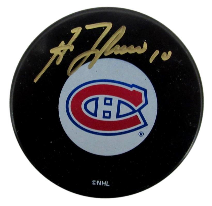 Guy Lafleur Hof Signed/Auto Hockey Puck Montreal