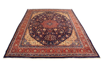 Handmade Vintage Oriental Rug 10X13 Ft Floral