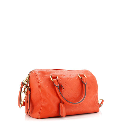 Louis Vuitton Speedy Bandouliere Bag Monogram Empreinte Leather 25