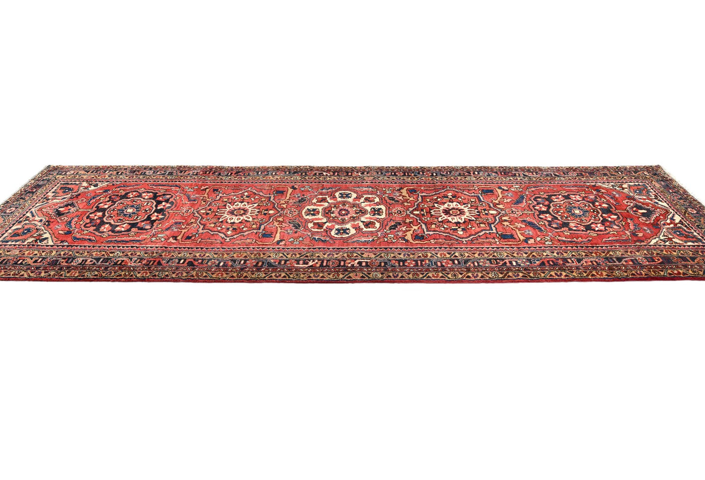 3'6X11'9 Oriental Runner Rug Floral Geometric Farmhouse Carpet