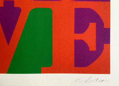 Robert Indiana Lithograph Guggenheim Coa Numbered