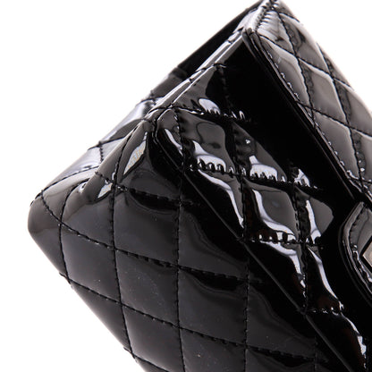 Chanel So Black Reissue 2.55 Flap Bag Quilted Patent Mini