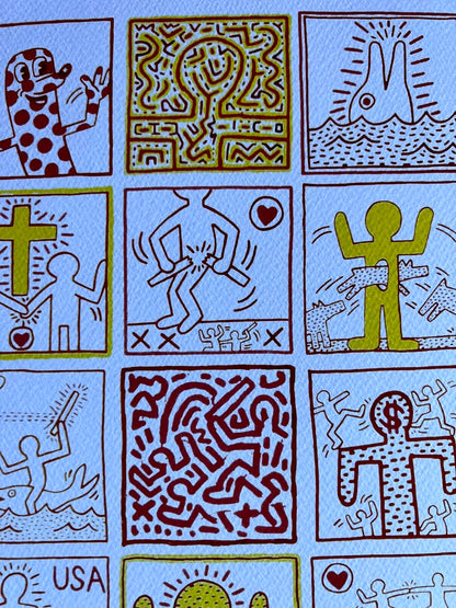 Keith Haring Lithograph ''Usa