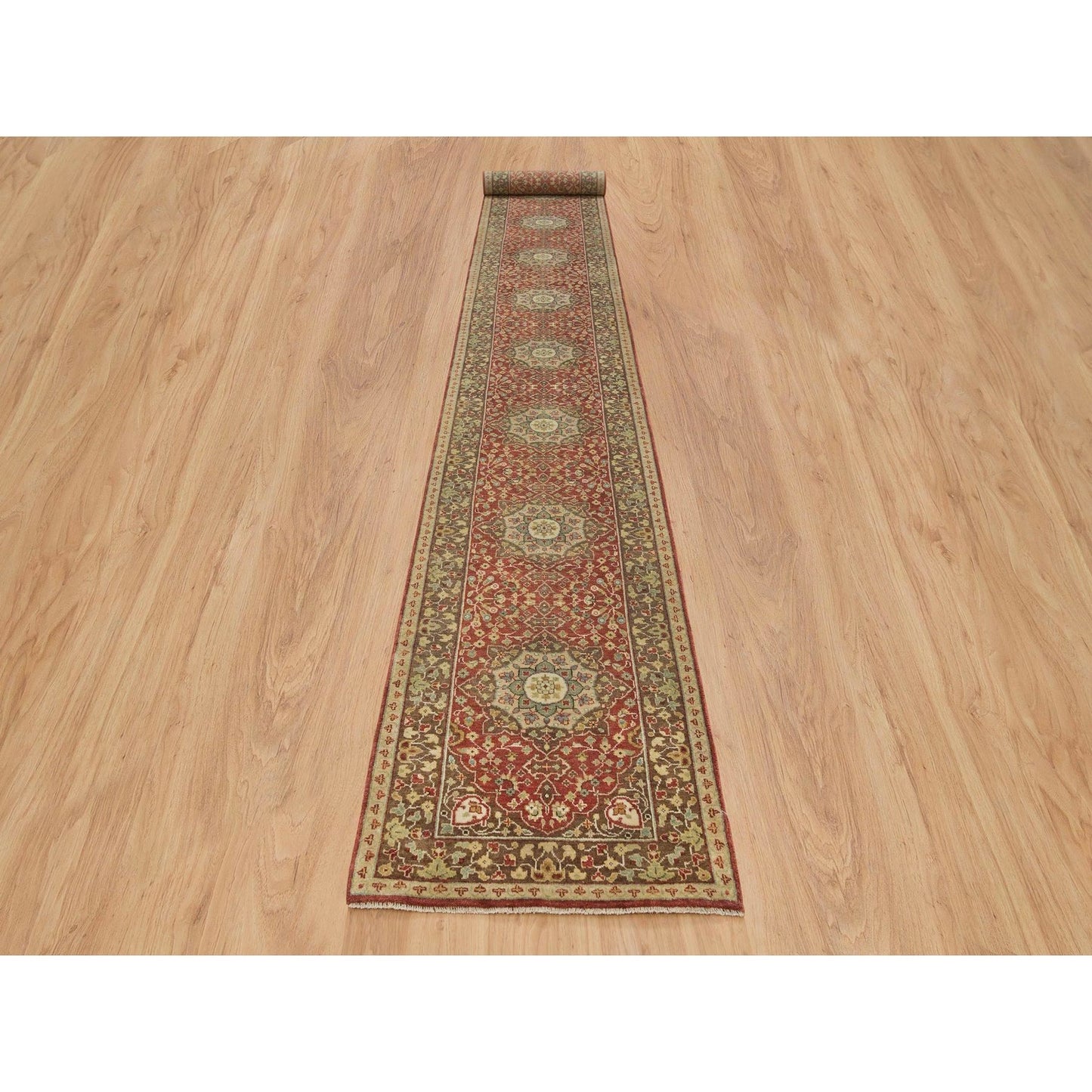 2'7"X20'1" Brown Antiqued Haji Jalili Design Hand Knotted Xl Runner Rug