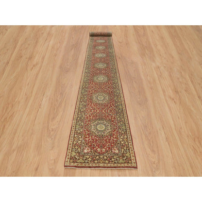 2'7"X20'1" Brown Antiqued Haji Jalili Design Hand Knotted Xl Runner Rug