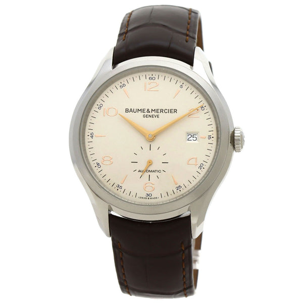 Leather Baume & Mercier Clifton Watches MOA10054 Stainless Steel/