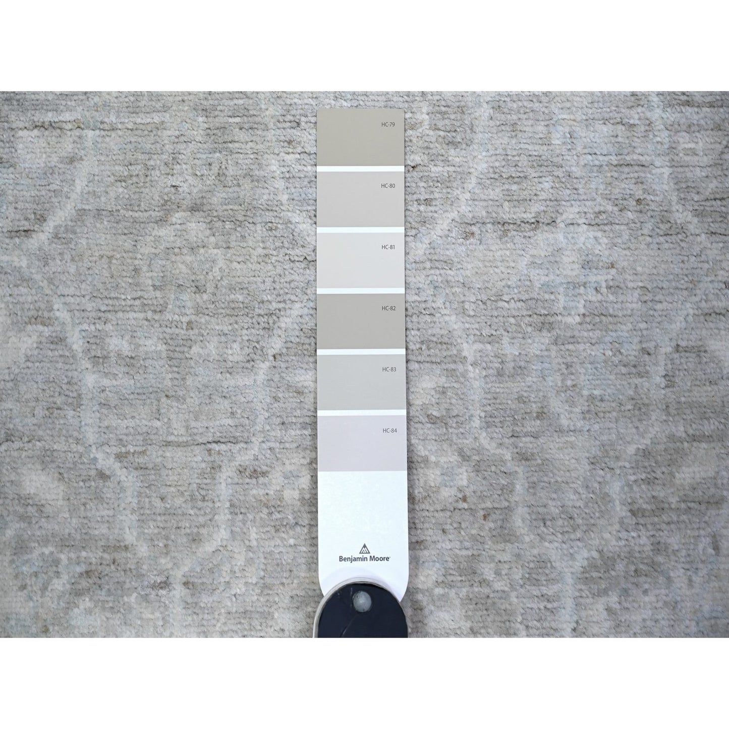 2'6"X10'3" Gray Soft Wool White Wash Peshawar Hand Knotted Runner Rug