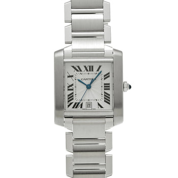 Cartier Tank Francaise Lm W51002Q3 Silver Men'S Used Watch #7117