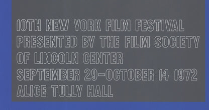 Josef Albers The 10Th New York Film Festival Signed " Serigraph Abs