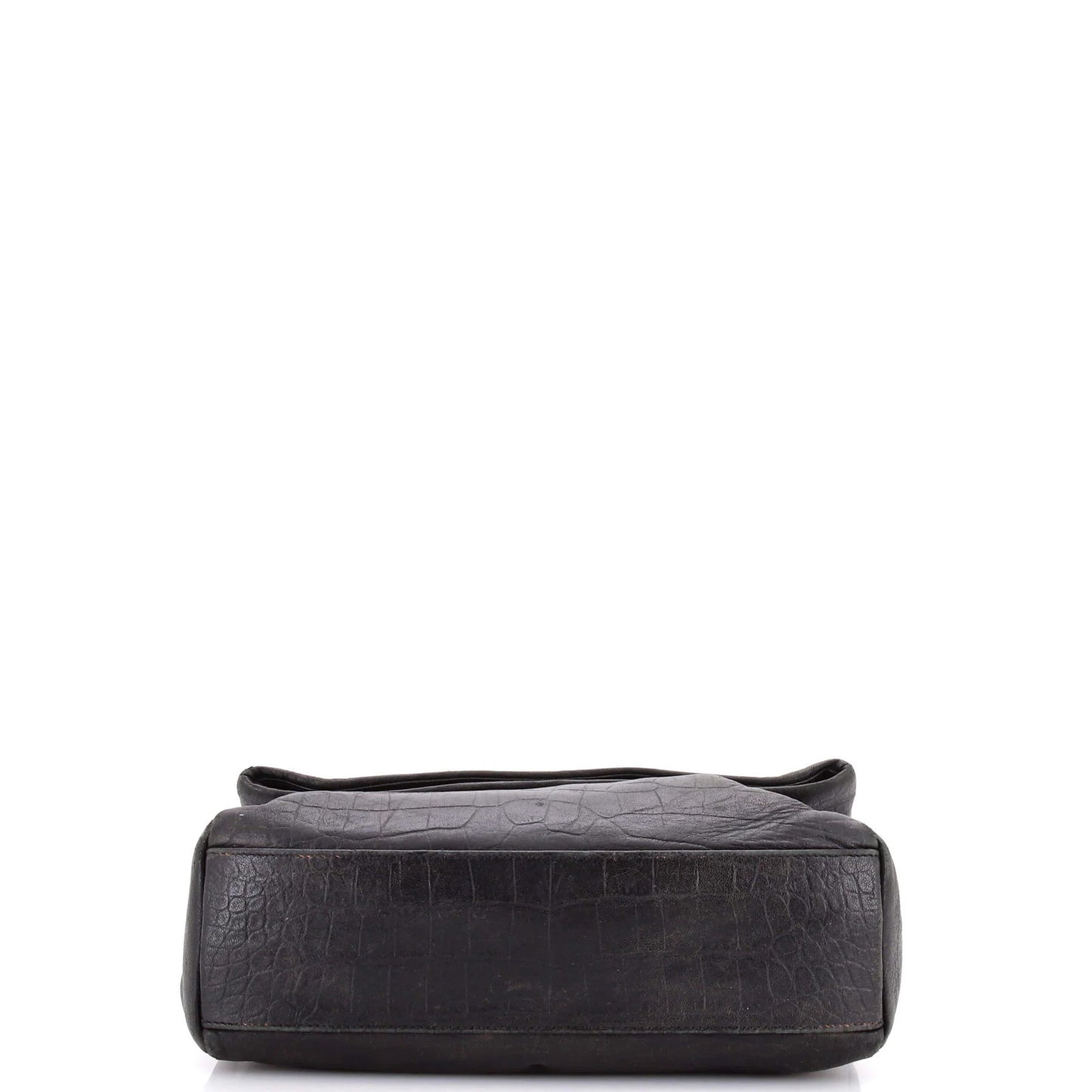 Saint Laurent West Hollywood Shoulder Bag Crocodile Embossed Leather Medium