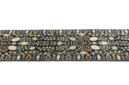 2'5X8 ft Black Tree of Life Chobi Oriental Runner