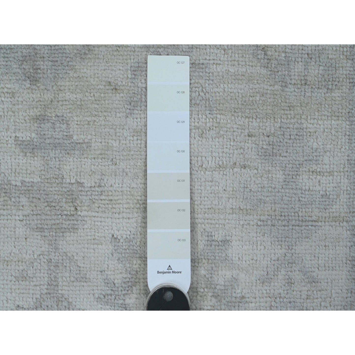 2'8"X19'5" White Afghan Angora Oushak Hand Knotted All Wool Runner Rug