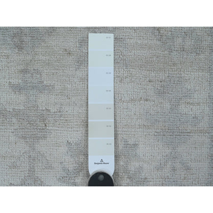 2'8"X19'5" White Afghan Angora Oushak Hand Knotted All Wool Runner Rug