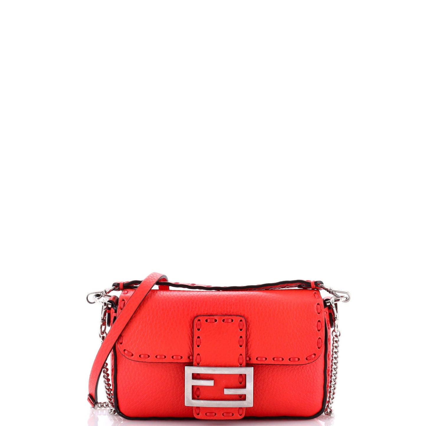 Fendi Selleria Baguette Nm Bag Leather Mini