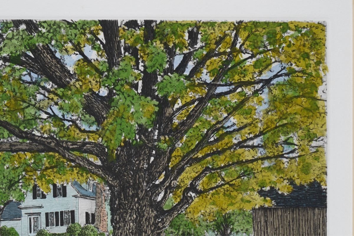 Carol Collette Original Hand-Colored Etching Print "July" Signed Framed Usa