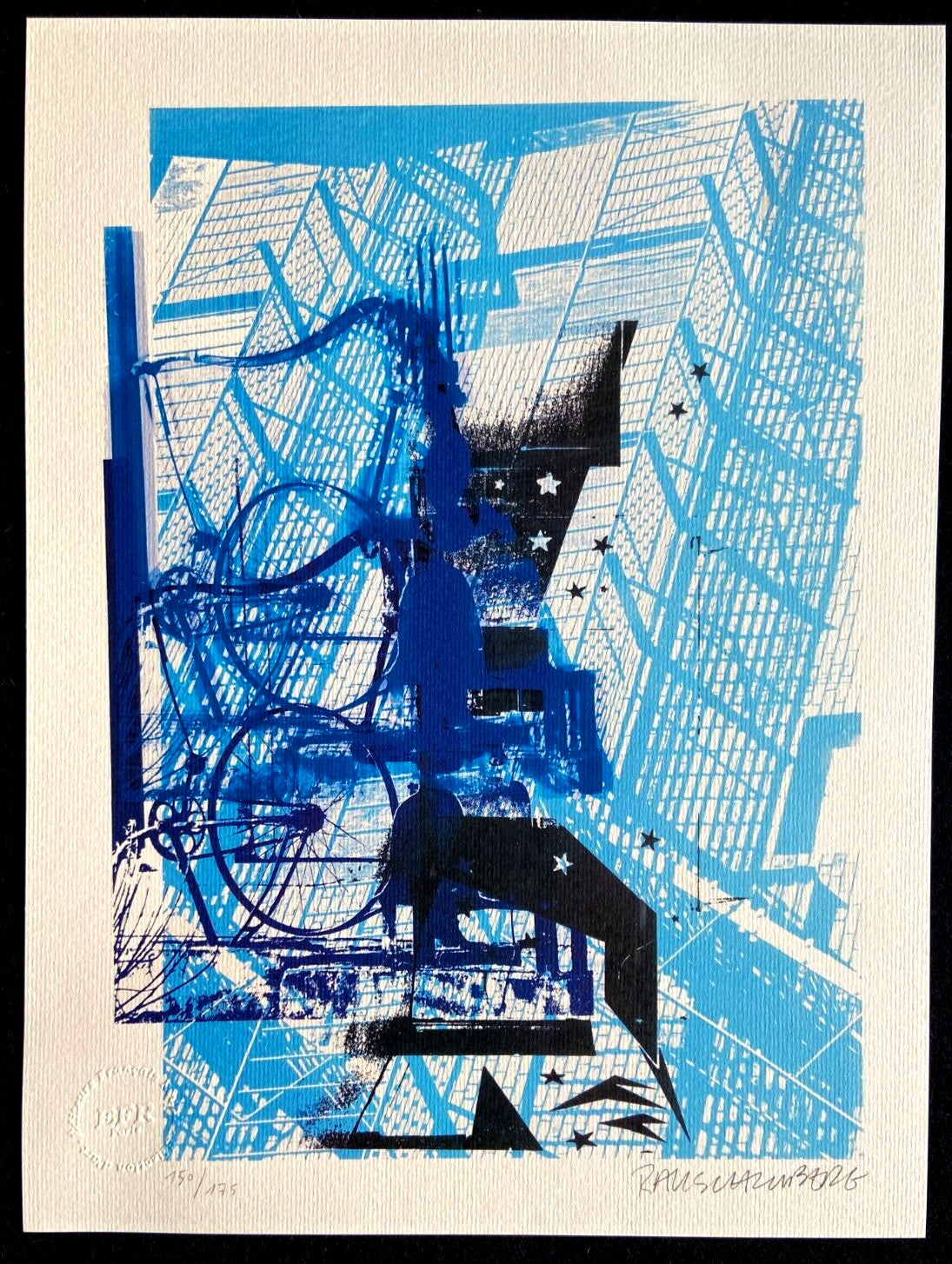 Robert Rauschenberg Lithograph Certified Stamp Numbered 175 Ex