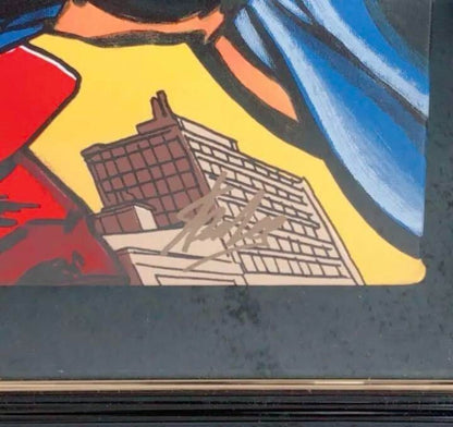 Steve Kaufman - Captain America Silkscreen On Canvas Signed Framed Ed75