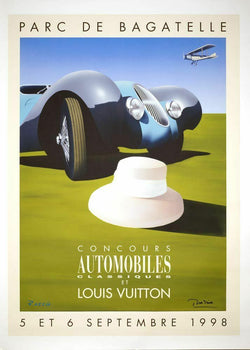 Louis Vuitton Parc Bagatelle Automobile Poster 1998 Razzia Hand Signed Original
