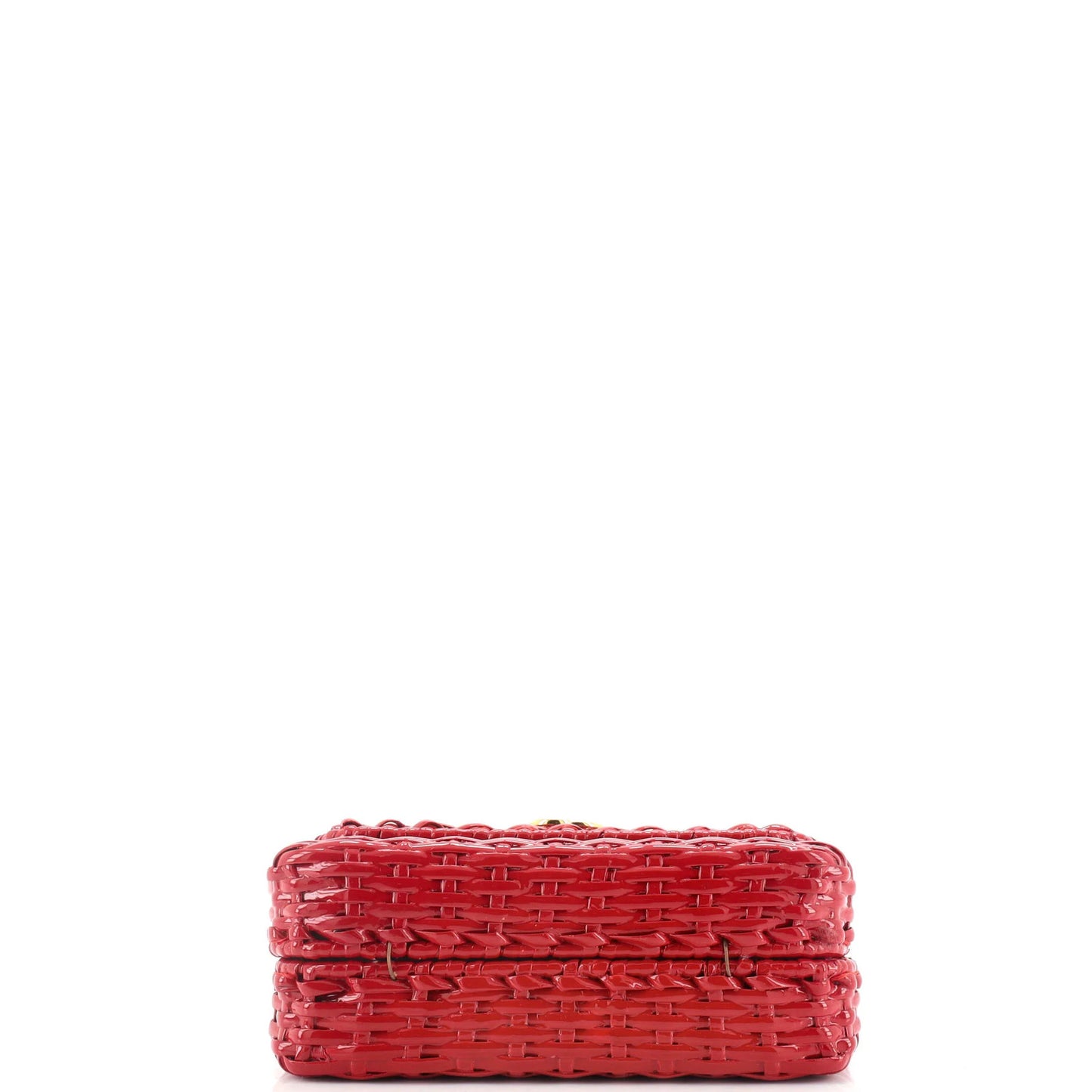 Gucci Cestino Flap Shoulder Bag Wicker Mini