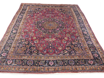 Handmade Traditional Floral Style Signed Rug Wool