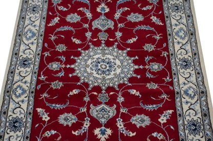 4X7 Ft Handmade Red Oriental Rug Classic