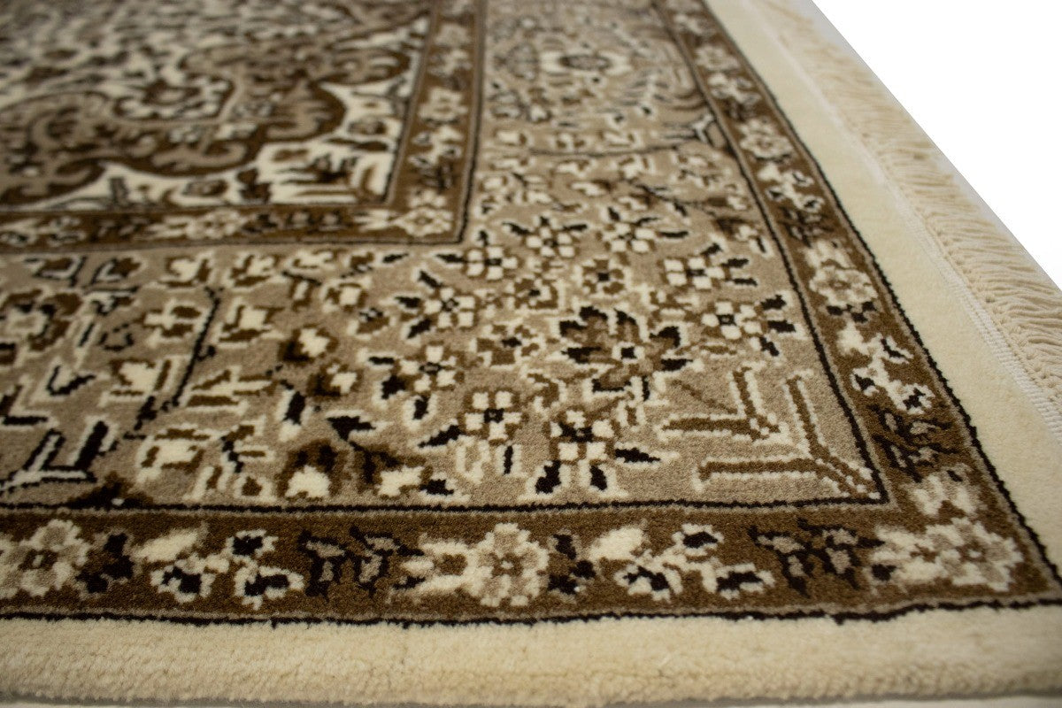 Fine Floral Hand-Knotted Kirman Square 5X5