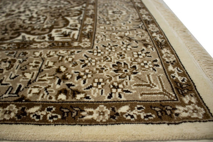 Fine Floral Hand-Knotted Kirman Square 5X5
