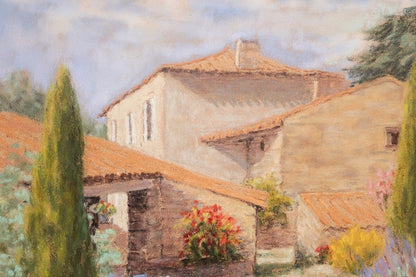 Nicole Clment Original Pastel "Jardin Ensoleill" (Sunny Garden) Signed 1999