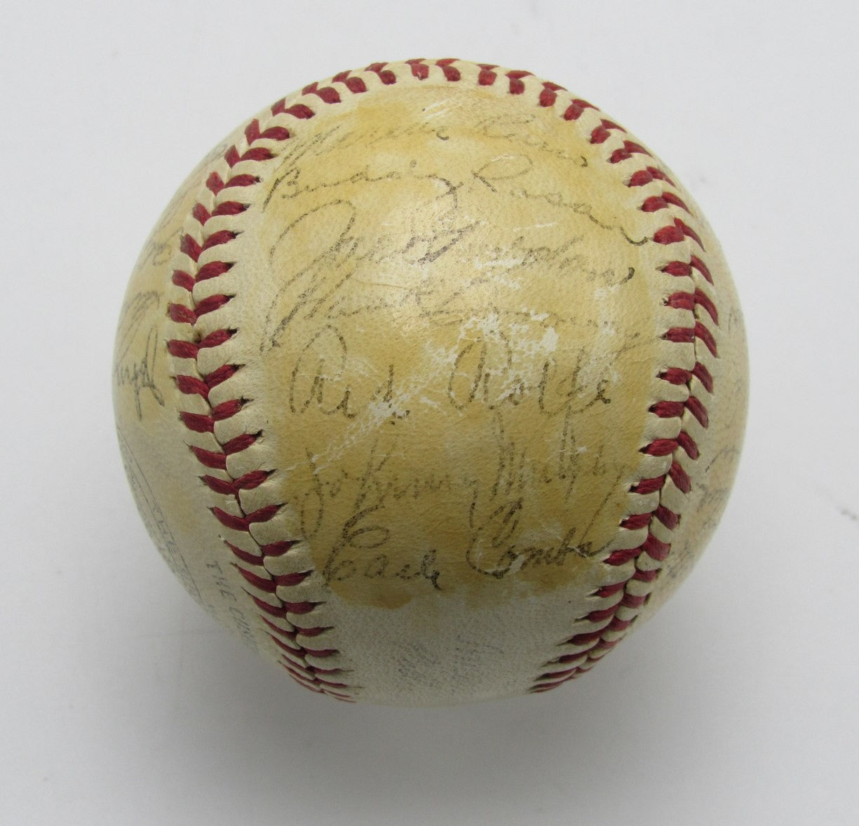 1942 New York Yankees Team Signed By (26) Oal Baseball Rizzuto Dimaggio 196288
