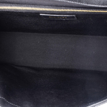 Saint Laurent Classic Monogram Envelope Satchel Matelasse Chevron Leather Large