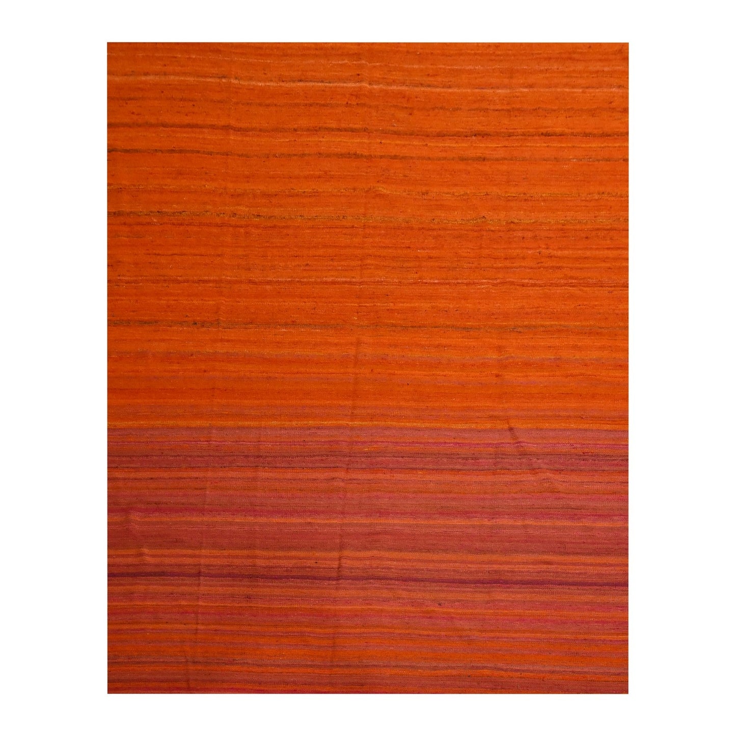 8'X10'1" Sunset Colors Plain Solid Design Wool And Silk Hand Knotted Rug