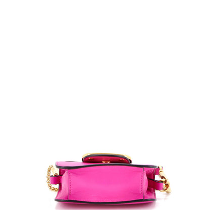 Valentino Garavani Vlogo Loco Flap Shoulder Bag Leather Mini