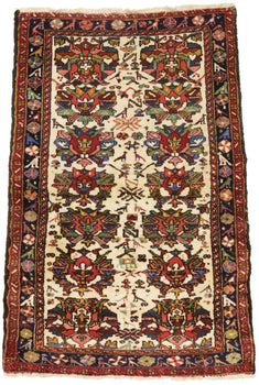 One-Of-A-Kind Vintage Floral Oriental Rug 3X5 Ft