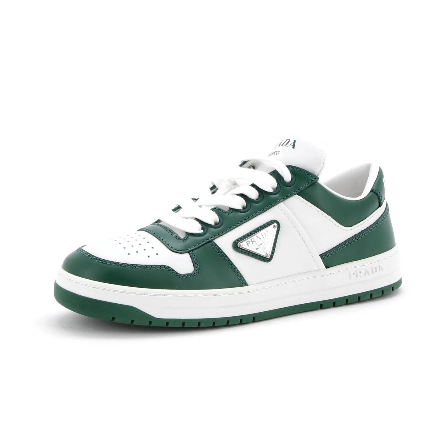 Prada Women'S Downtown Low-Top Sneakers Leather