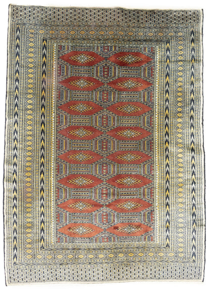Hand-Knotted Oriental Rug Muted Colors Floral