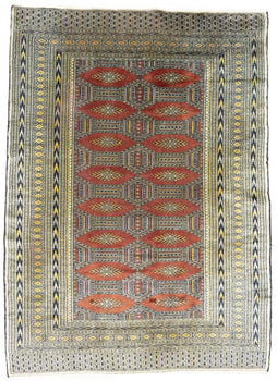 Hand-Knotted Oriental Rug Muted Colors Floral