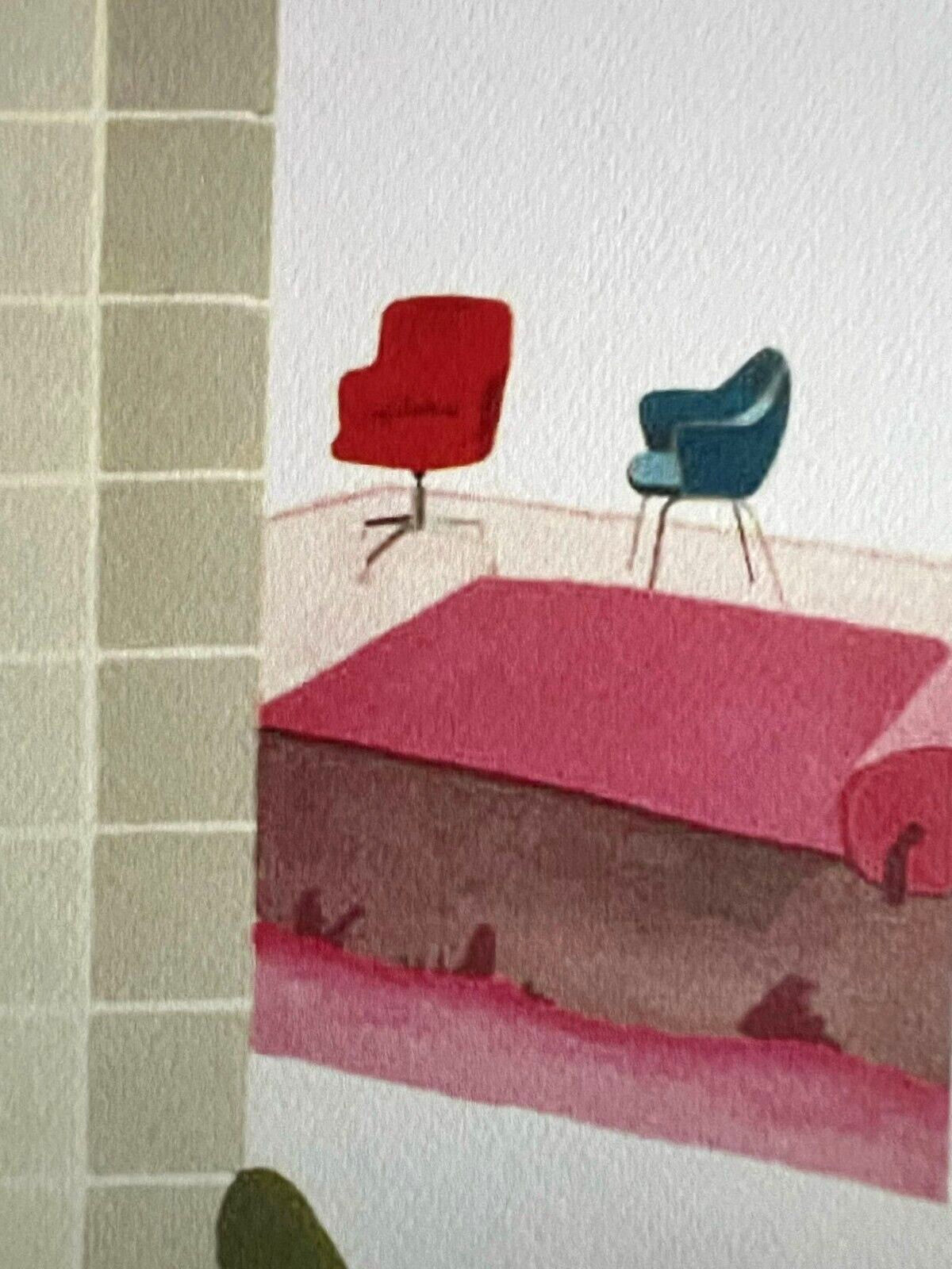 David Hockney Lithograph Coa Signed In Pen