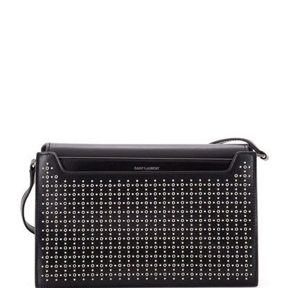 Leather Saint Laurent Catherine Crossbody Bag Studded
