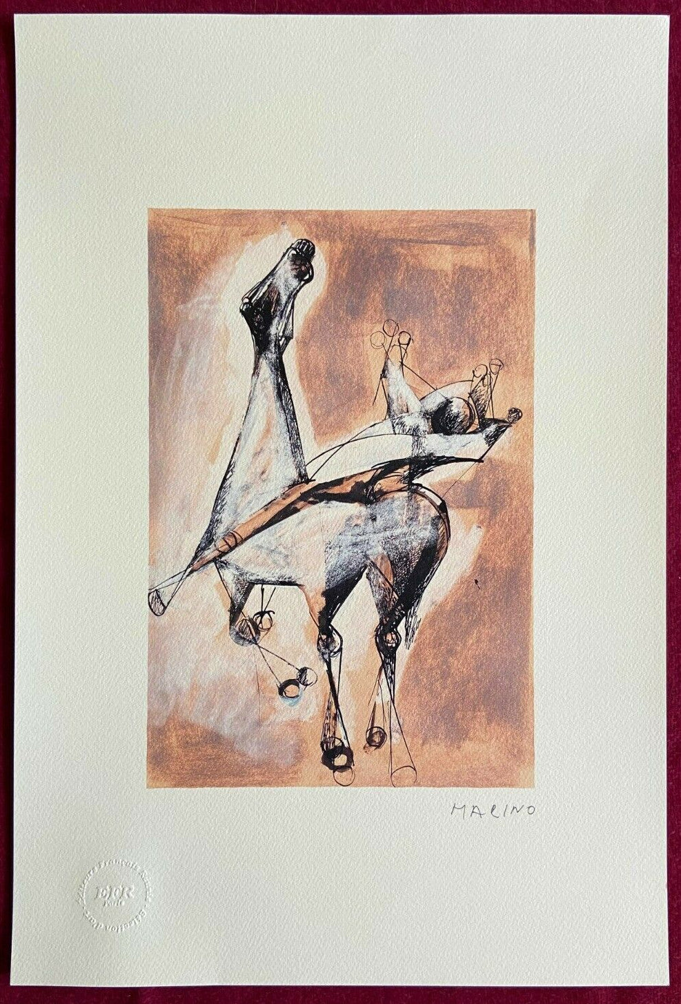 Marino Marini Lithograph Coa - Hand Numbered 175Ex Signature Stamp